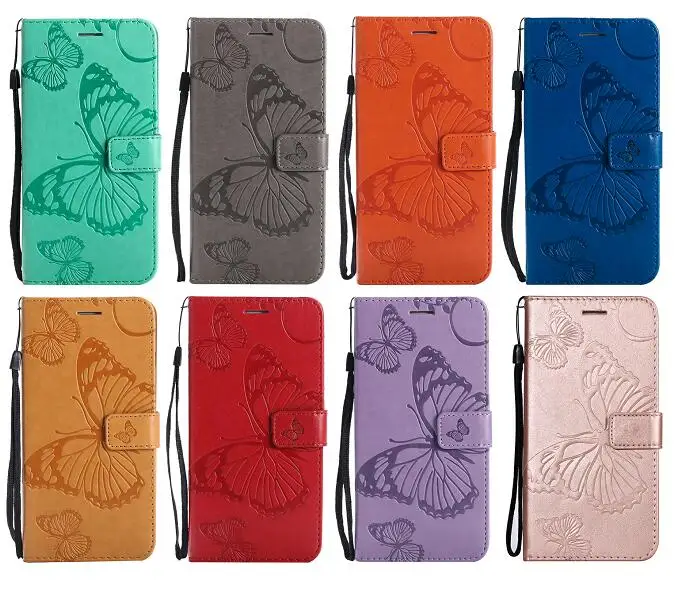 ESuky флип чехол для samsung M30 20 S10 9 Note PU кожаный кошелек с вышитым рисунком бабочки 2