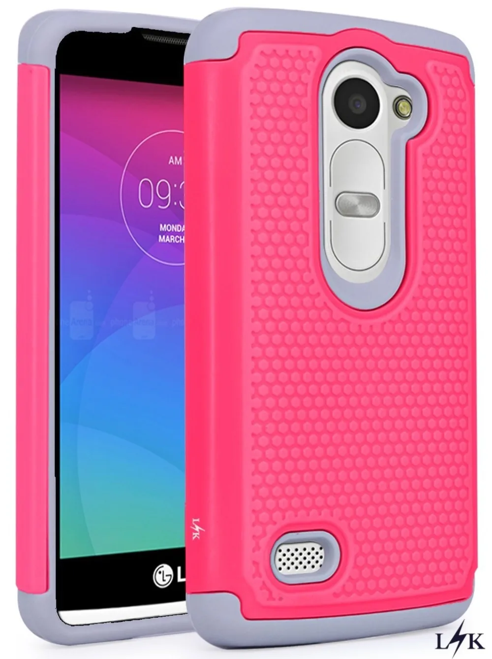 Для LG Леон Дань 2 Случае LK [Амортизации] Hybrid Dual Layer Броня Защитник Защитный Чехол
