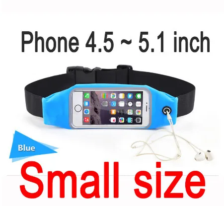 Blue Small Size Спортивные аксессуары тренажерный зал Водонепроницаемый Чехол универсальный чехол для телефона iPhone 6 6S 7 Plus 5 5S 5C se 4 4S Samsung galaxy S6 S7 Edge S5 - Цвет: Blue Small Size