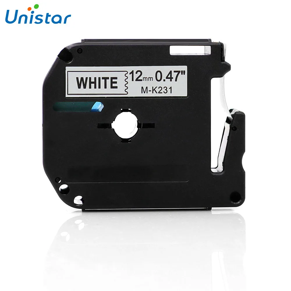 Юнистар 2 шт. совместимый для Brother принтер этикеток P touch клейкие ленты 12 мм черный