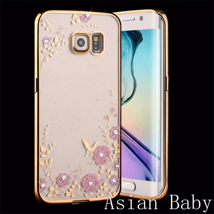 Sunjolly ТПУ чехол из розового золота Bling Стразы чехол для samsung Galaxy S10E S9 S8 S10 плюс S7 S6 край S5 Примечание 10 плюс 9 8 5 4