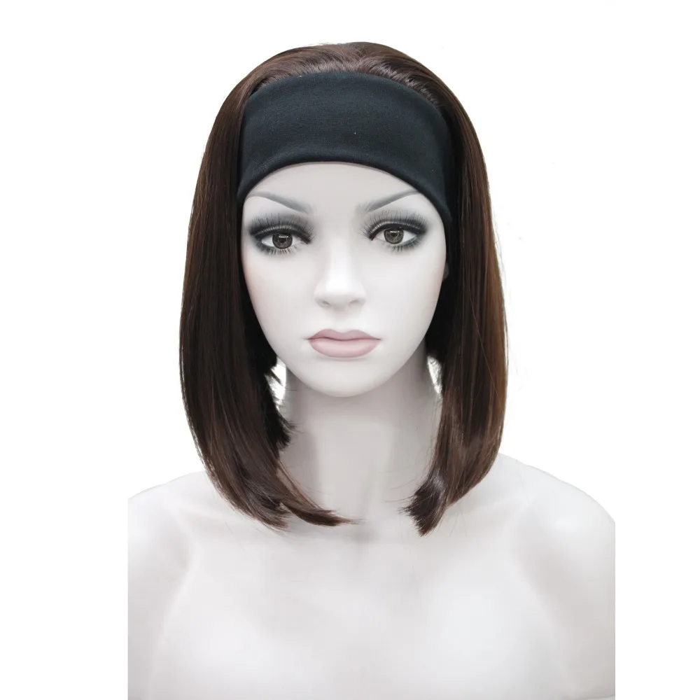 StrongBeauty средние Натуральные Прямые парики 3/4 черный/светлый женский парик с