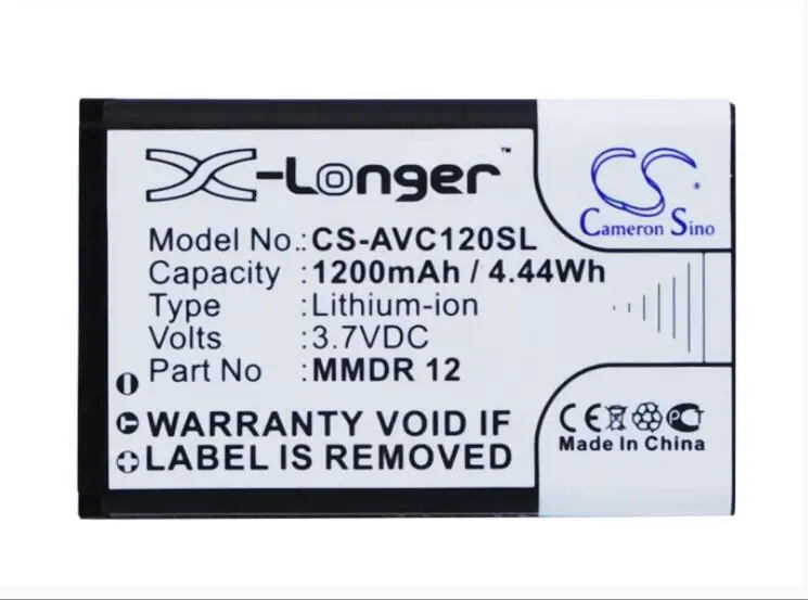Аккумулятор Cameron Sino 1200 мАч для AVUS C12for EMPORIA Telme C120for EVOLVEO EasyPhone EP-500for TELMI C121 NAVON BT60 |