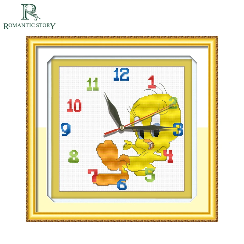 Набор для вышивки крестиком романтичная история нашивка желтая утка настенные