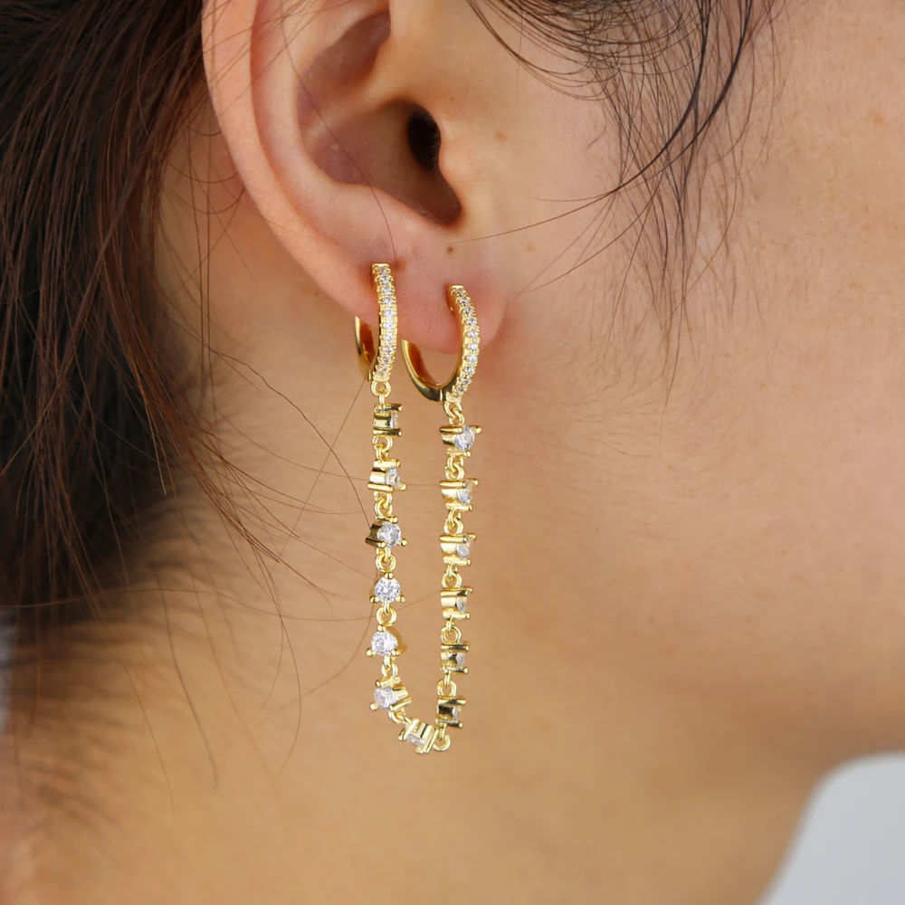 2021 классические модные женские туфли двойной Пирсинг 2 отверстия серьги в виде