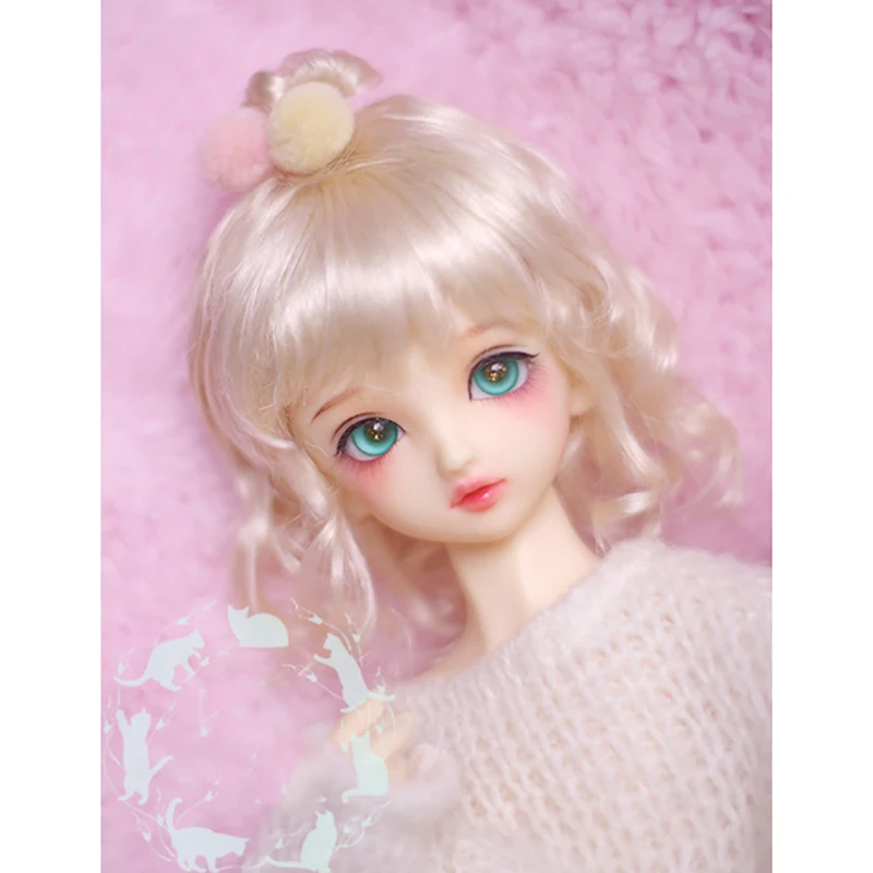 Cataleya BJD кукла с парик 1/3 1/4 1/6 1/8 гигантский ребенок искусственный мохер бледно-золотой вьющиеся волосы