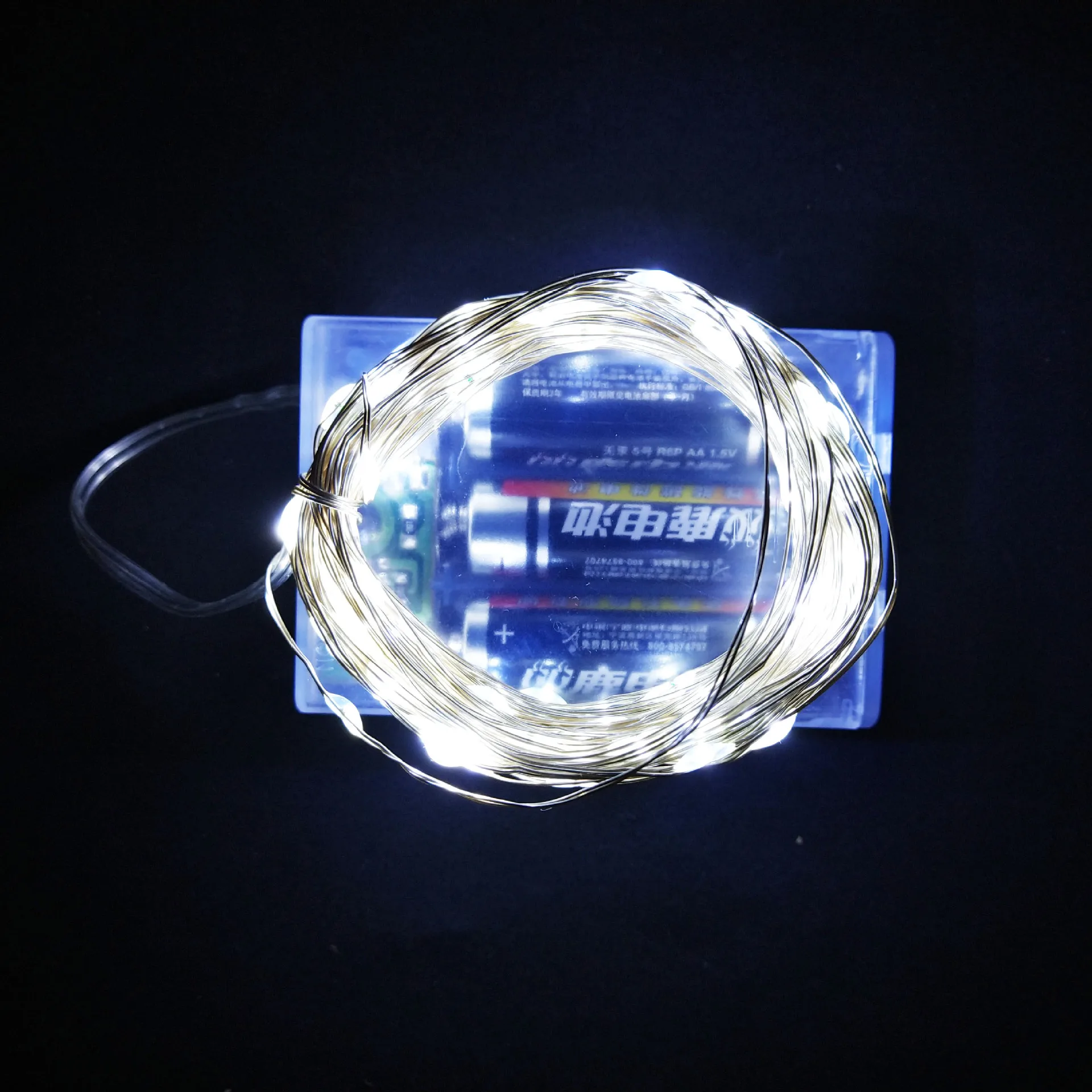 White light 1 м, 2 м, 3 м, 4 м, 5 м, 10 м, 100 светодиодный медный провод, 3XAA, на батарейках, для украшения рождественской свадьбы, вечеринки, светодиодный, гирлянда, сказочные огни - Испускаемый цвет: White light