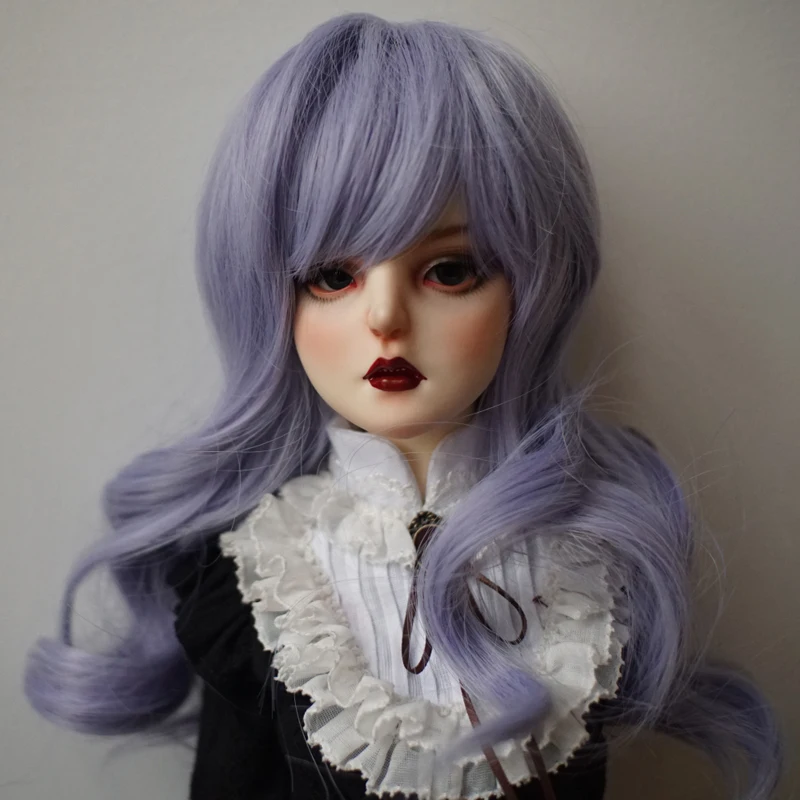 Sd/bjd Dolls Wigs Violet purple color for 1/3 BJD doll hair suit head size of 22-24CM | Accessories