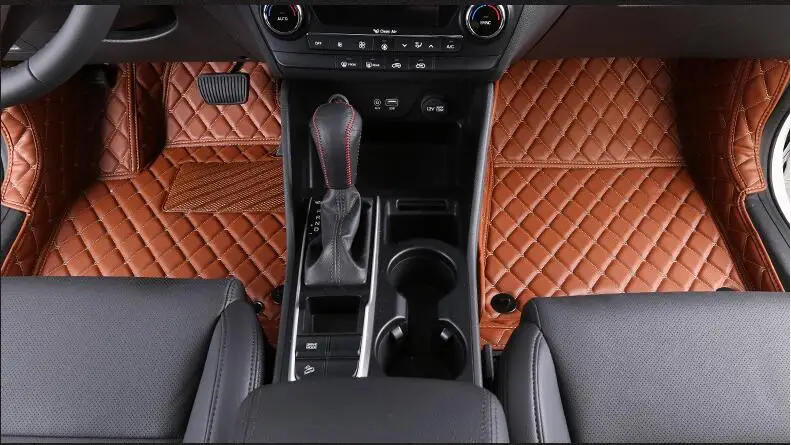 

Высококачественные специальные автомобильные напольные коврики из искусственной кожи, подходят для Hyundai Tucson 2015, автомобильные аксессуары, ...