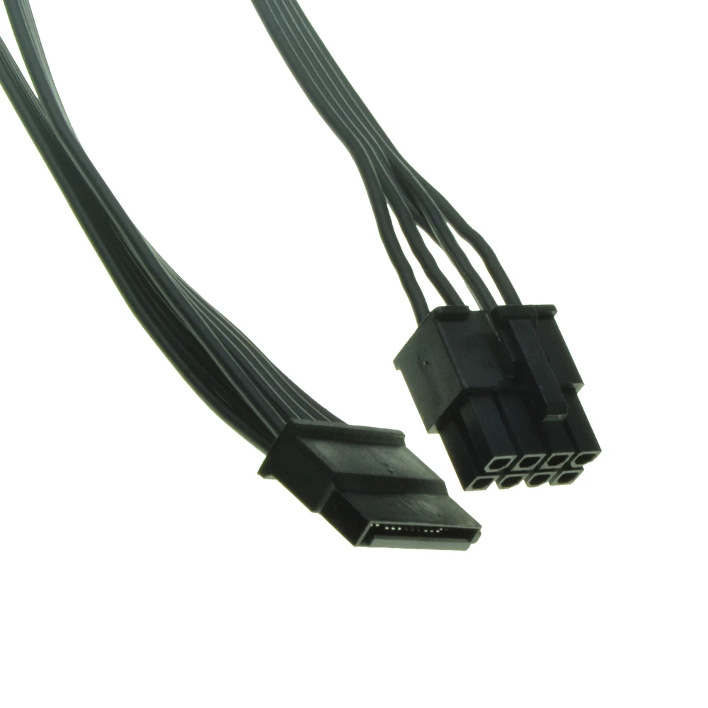 

24AWG PCI express 8Pin 1 to 3 SATA Power Supply Cable For High Winding Module 15Pin SATA Power Port to PCIe Graphics Card 8Pin