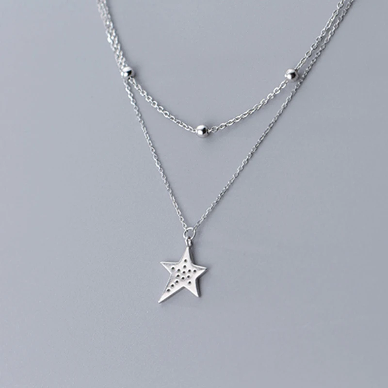 Новое поступление двухслойный кулон в виде пятиугольной звезды из сверкающего