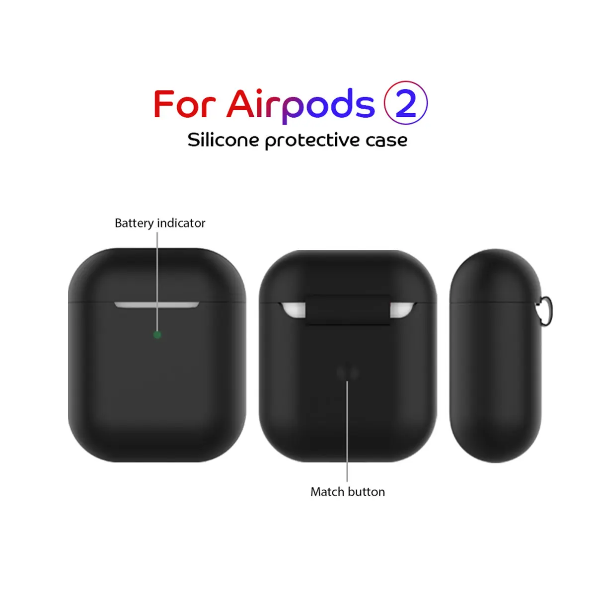 Беспроводная bluetooth гарнитура чехол для зарядки однотонный Простой ТПУ