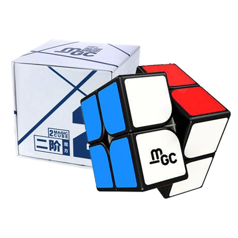 Новый Yongjun MGC 2x2x2 Магнитный магический куб черный липкий Magico 2*2 Нео скоростной на