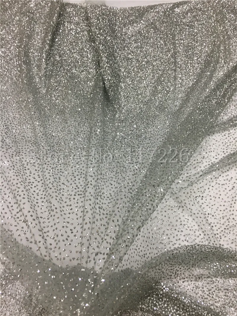 Высококачественная сетчатая кружевная ткань блестящая Тюлевая для свадьбы