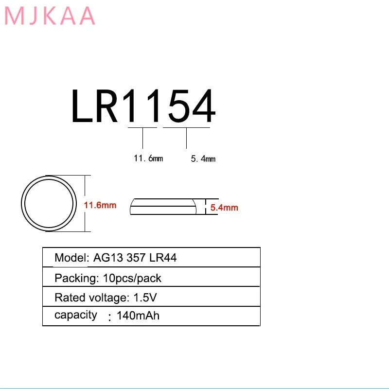 10 шт./упак. AG13 LR44 357A S76E G13 Кнопка Батарея 1,55 в щелочные Батарея 22 монета Батарея