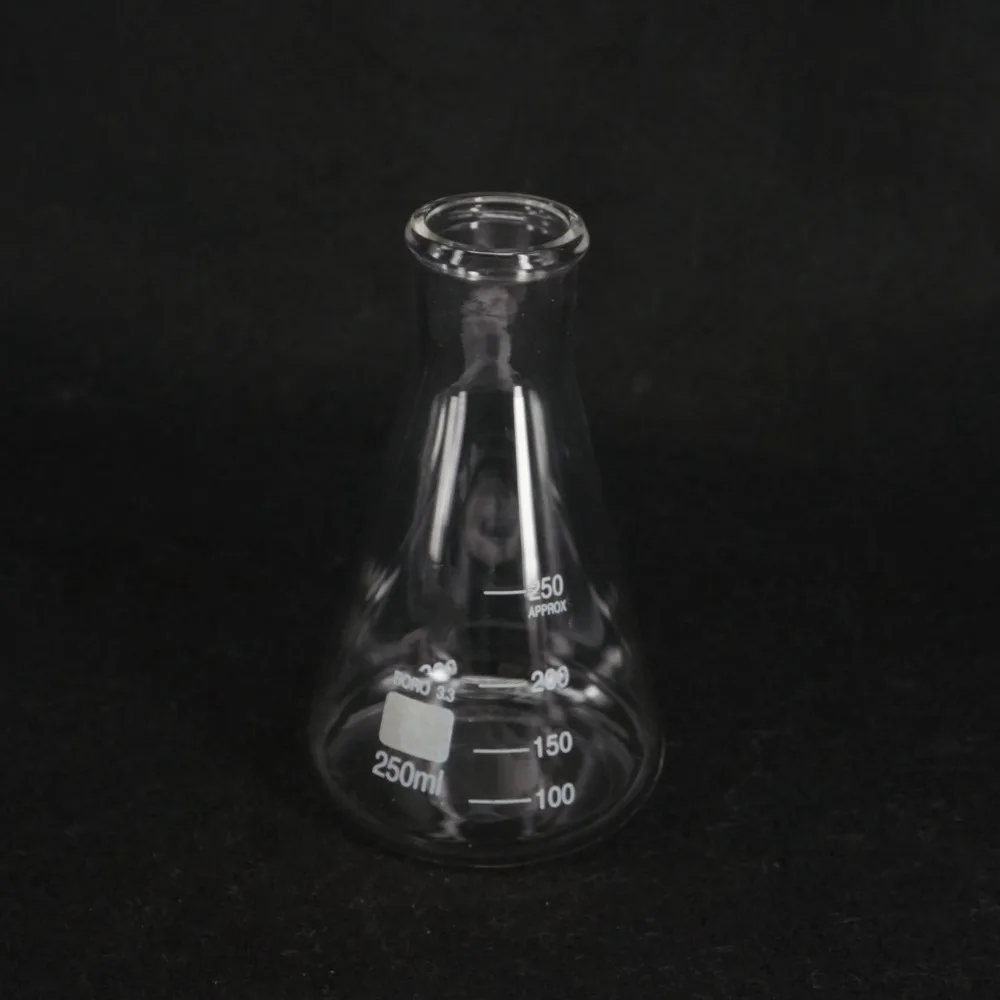 Коническая фляга Erlenmeyer g3 3 250 мл лабораторные принадлежности из боросликатного