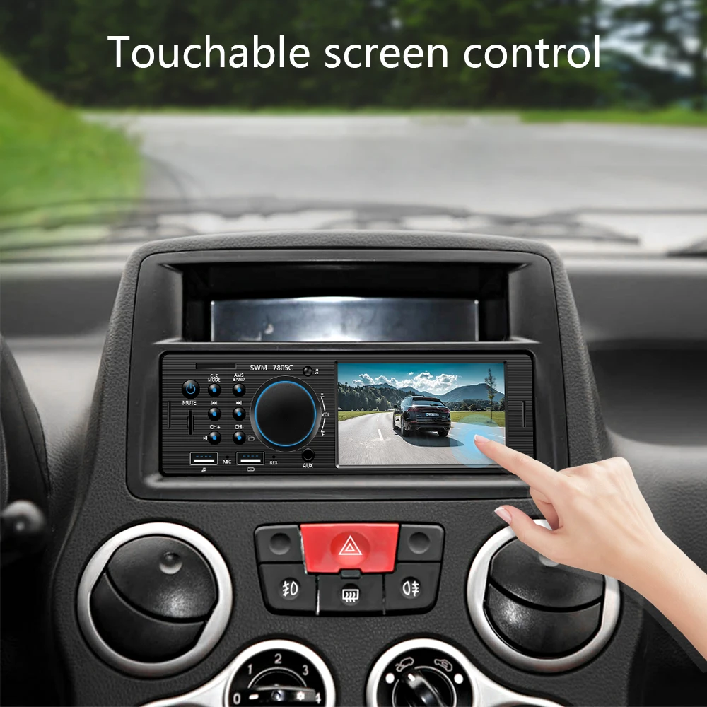 Автомагнитола Podofo 1 Din FM Bluetooth MP3 MP5 4 дюйма 12 В|Автомобильные радиоприемники| |