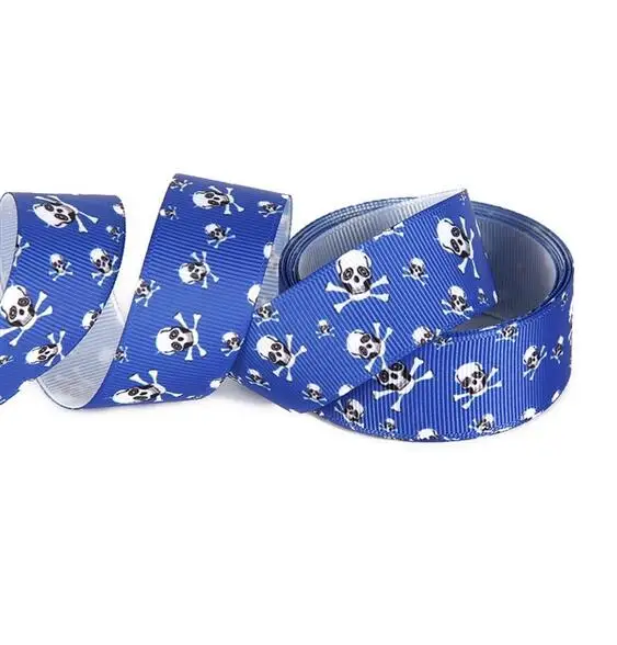 

50Y Free shipping 1" Halloween Pattern Grosgrain Ribbons DIY Art Handmade Materials Ribbon