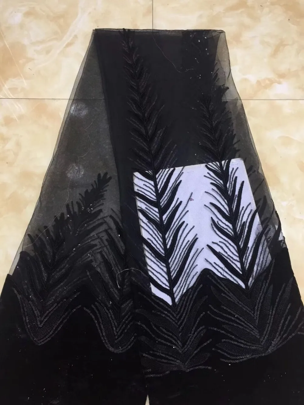 Вышитая Тюлевая кружевная ткань 4 цветов с супер качественной бархатной