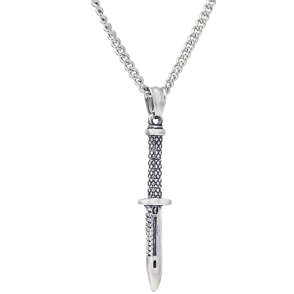 Supernatural Sword Dagger Knife Necklace Pendant for Men 316L Stainless Steel Male Bike Jewelry | Украшения и аксессуары