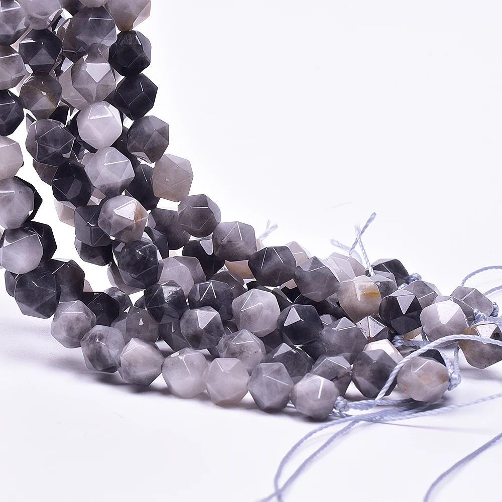 Asingeloo Natural Stone Larvikite Beads Faceted Smoky Quartz Onyx Supplies For Jewelry Making Bracelet | Украшения и аксессуары
