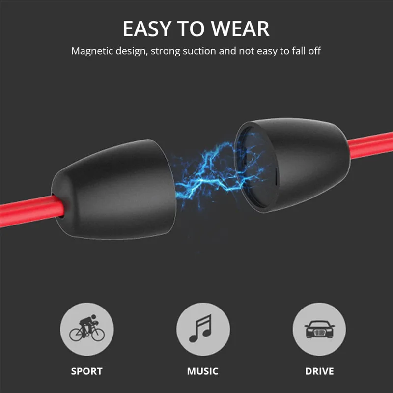 Магнитные Спортивные Беспроводные наушники BT315 Bluetooth с микрофоном|Наушники и