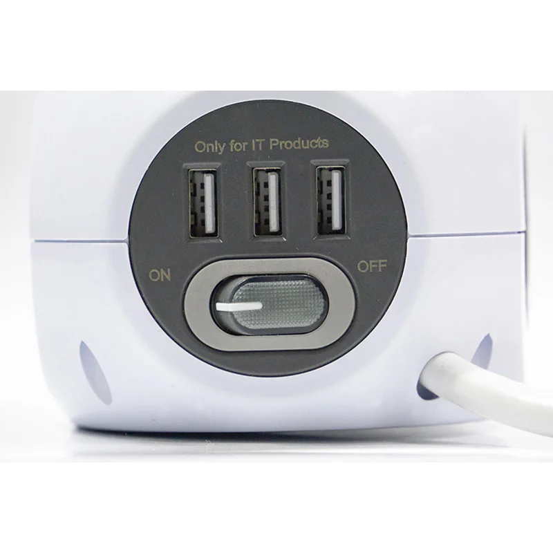 Гнездо для шнура удлинителя Smart Home штепсельная вилка Schuko 3 выхода USB выходная