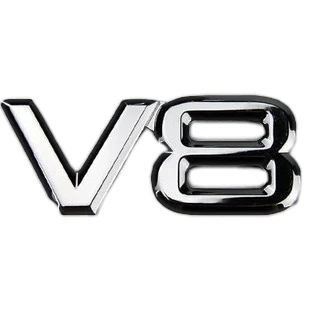 2 PCS Metal 3D V8 Engine Displacement Car Badge V8 Emblem Logo Sticker V8 Auto Car Decal Badge car Styling  Car Styling wrc world rally 3d badge emblem 86mm 44mm car sticker good quality car styling