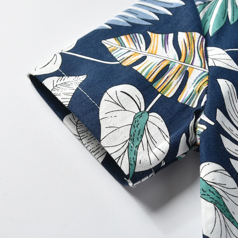 Top and Hawaiian Summer Toddler Newborn Baby Boy Gentleman Outfits Short Sleeve Printed Shirt+Shorts Bebe 2 Pcs Suit |