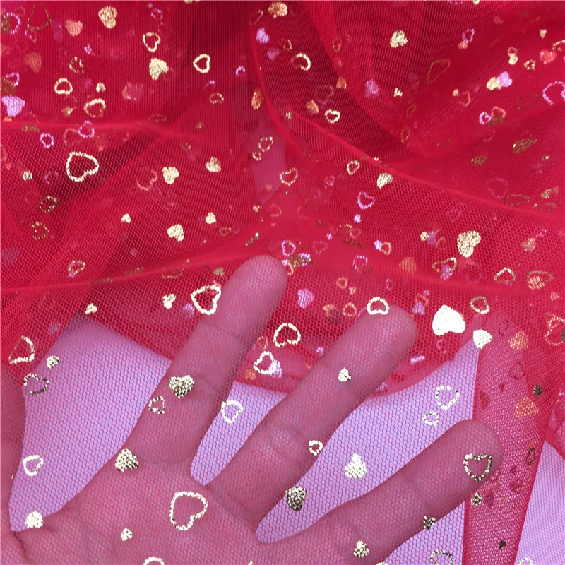 1 м/лот Высококачественная бронзовая сетчатая кружевная ткань 150 см с блестками