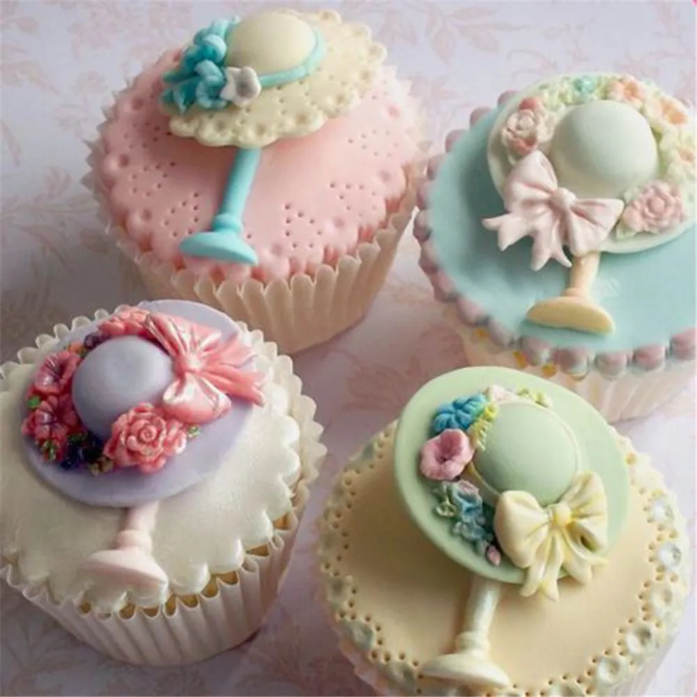 Шляпа форма цветка шоколадная Форма Конфеты помадные силиконовые формы для