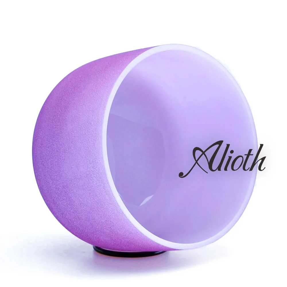 14 дюймов фиолетовый снаружи цветной B Note кристалл поющая чаша для Коронная Чакра