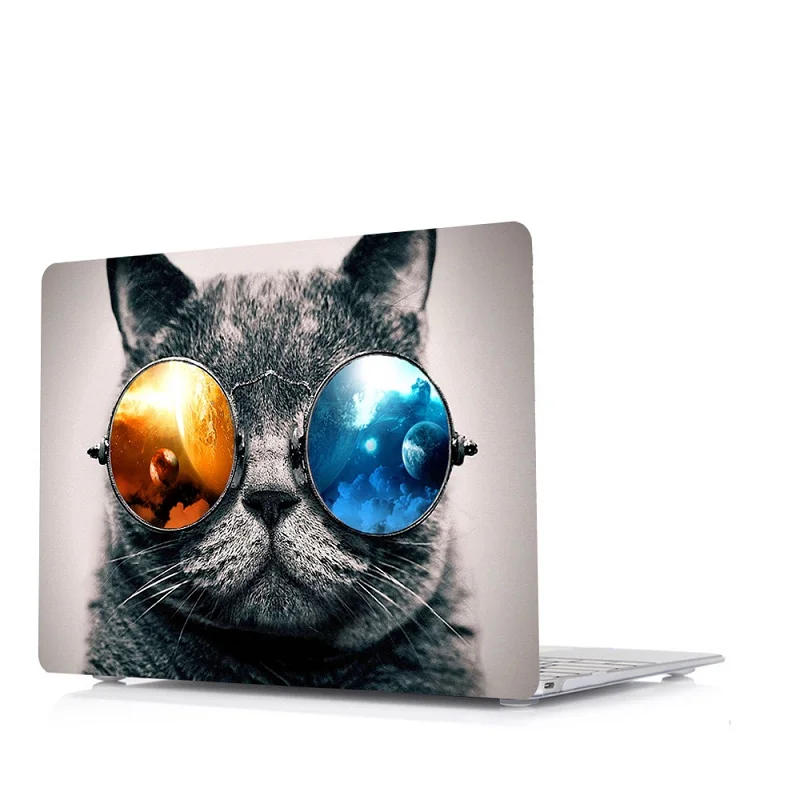 Новинка 2019 Жесткий Чехол для ноутбука с рисунком + чехол клавиатуры Apple Macbook