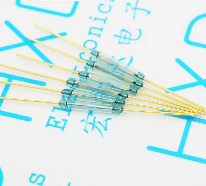Interruptor de Controle Magnético de Ouro-banhado a Quatro Seco Reed Pés Normalmente Aberto 2*14mm 500 Pcs Mka14103