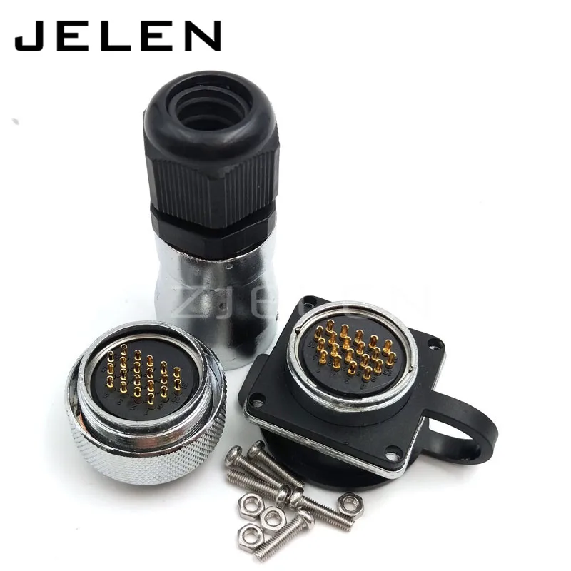 Водонепроницаемый разъем WF28 для кабеля питания 20 штырьков светодиодный