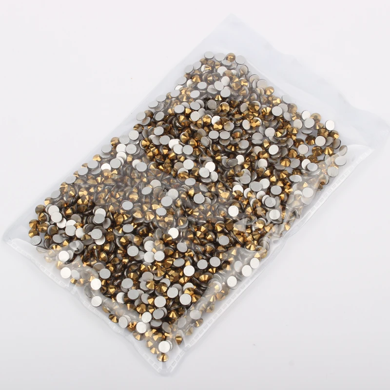 Стразы для дизайна ногтей круглые стеклянные камни клей SS3-SS50 бесплатная