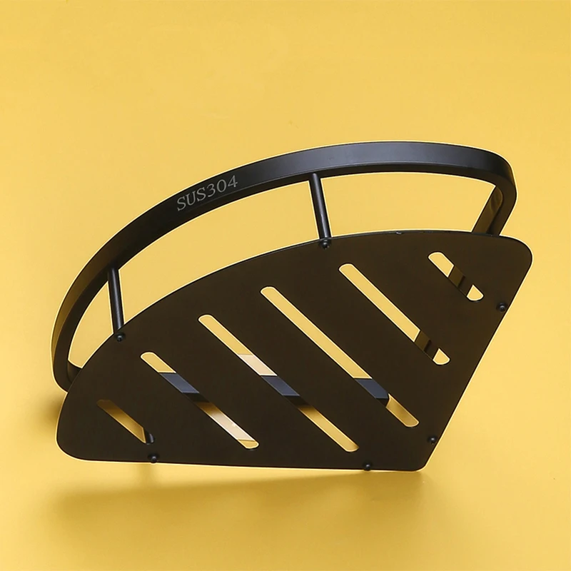 Полка из нержавеющей стали 304 для ванной комнаты полки косметики с черным