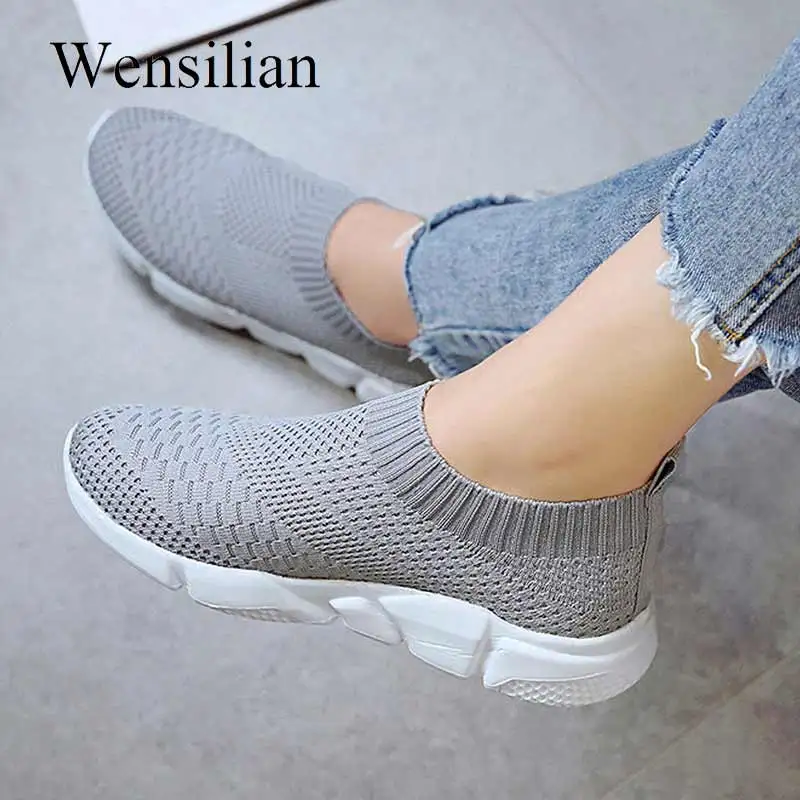 pull on ladies trainers