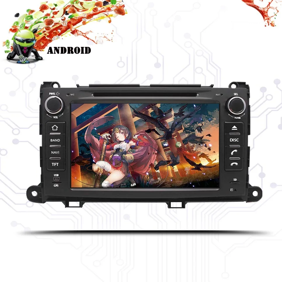 2 din 8 ''Ram 4GB android 9 0 Автомобильный мультимедийный Авторадио dvd для Toyota Sienna XL30 2013