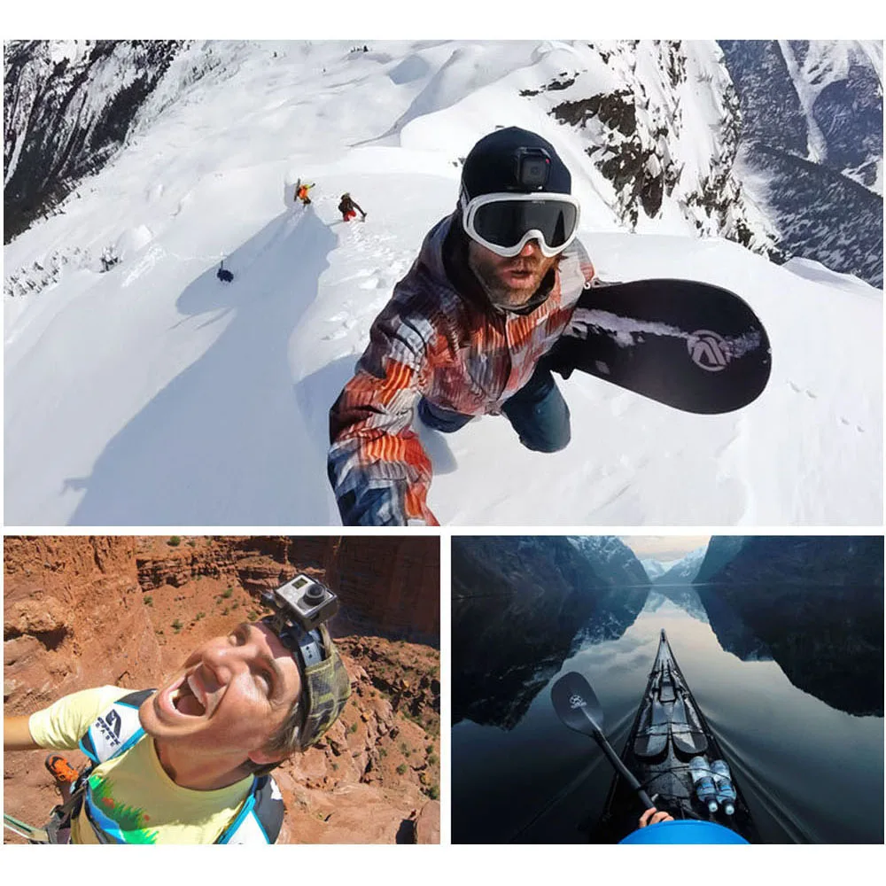 EKENCAM мини Крепление на шляпу для GoPro Max Hero 9 8 7 6 5 Insta360 OneR OneX SJCAM EKEN DJI OSMO Yi 4K Go Pro