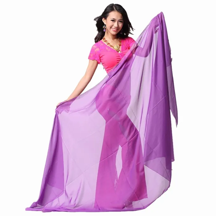 Women's Belly Dance scarf dance practice hand throw yarn 2.4*1.2m Phnom veil | Тематическая одежда и униформа