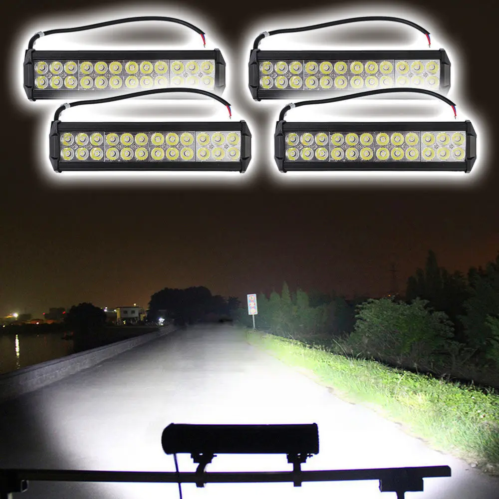 4 шт. автомобиль свет бар 72 Вт Светодиодный прожектор 7200LM 12 24 В IP67 Worklight для Off Road