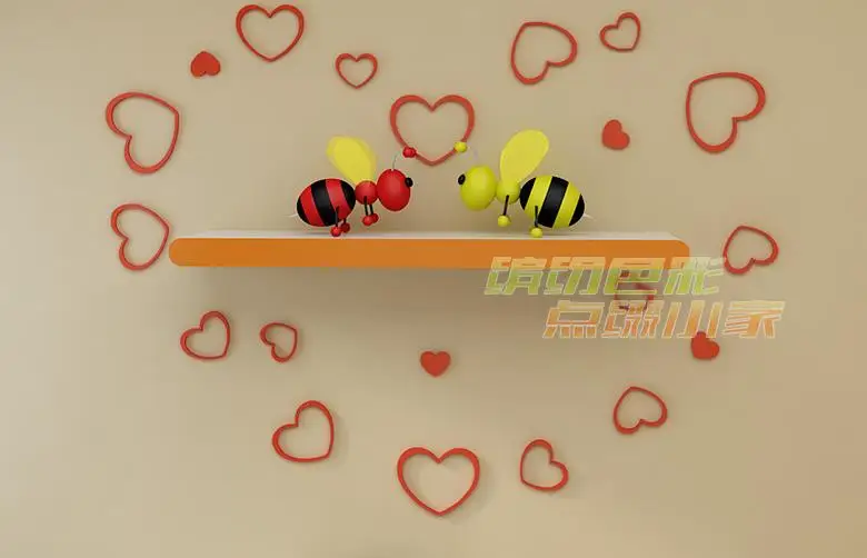 (5 шт./компл.) трехмерные деревянные настенные наклейки love на холодильник | Дом и