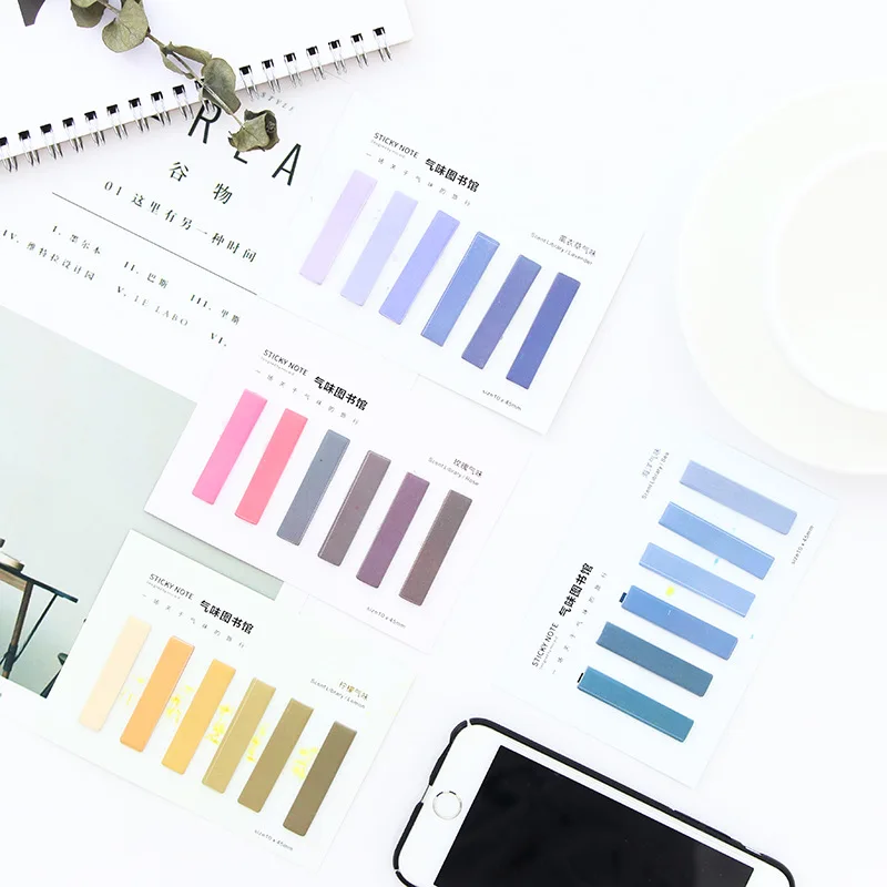 

Color Creative Fragrance Stickers Memo Pad Sticky Notes Stickers Kawaii