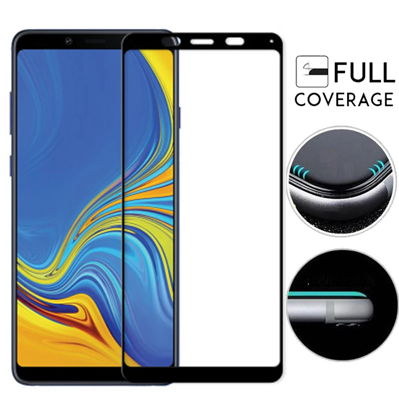 Закаленное стекло для Samsung Galaxy A9 2018 2 шт. Защитное экрана чехол galaxi A 9 a92018 защитное