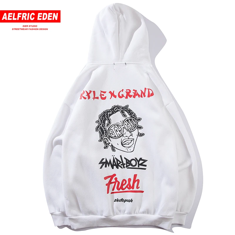 Aelfric Eden New Smart Boys Print Fleece Hooded Sweatshirt Men 2018 Winter Cotton Pullover Hoodies Harajuku Male Streetwear SP21 | Мужская