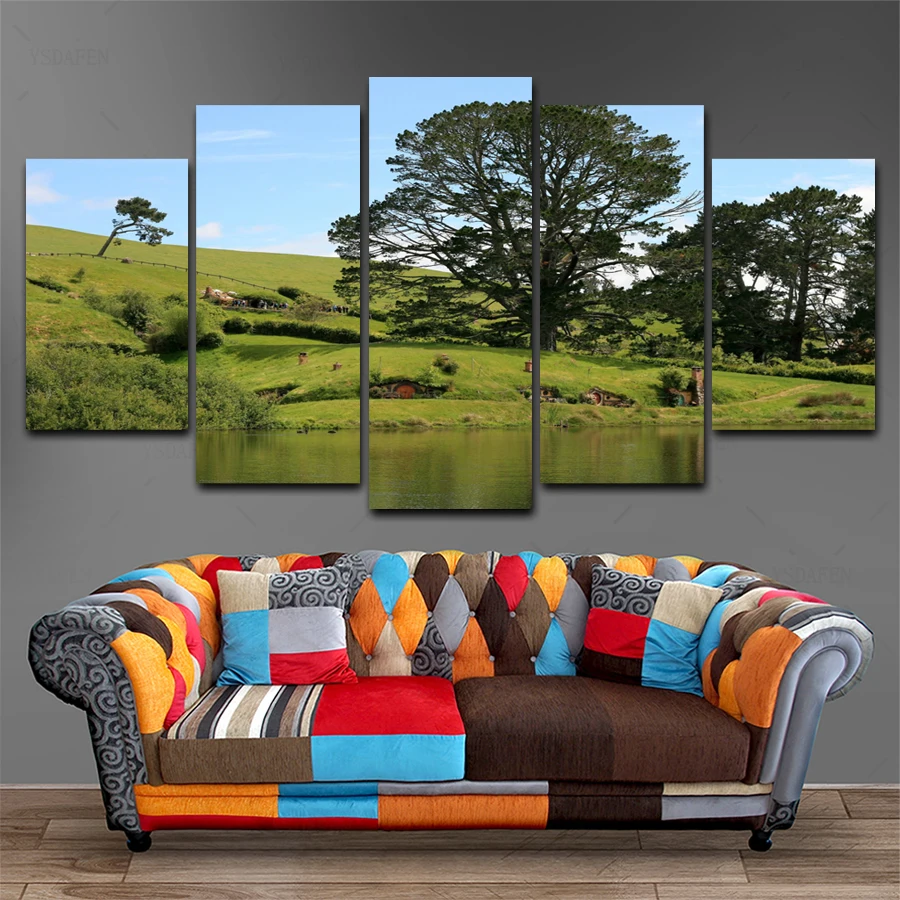 Drop Shipping HD 5 panel Canvas Art Hobbit 7 Painting Home decor Poster Picture For Living Room VH-861 | Дом и сад