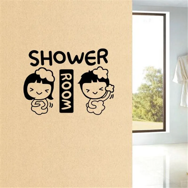 IDFIAF наклейки на стену для ванной комнаты стеклянных дверей Милая Детская