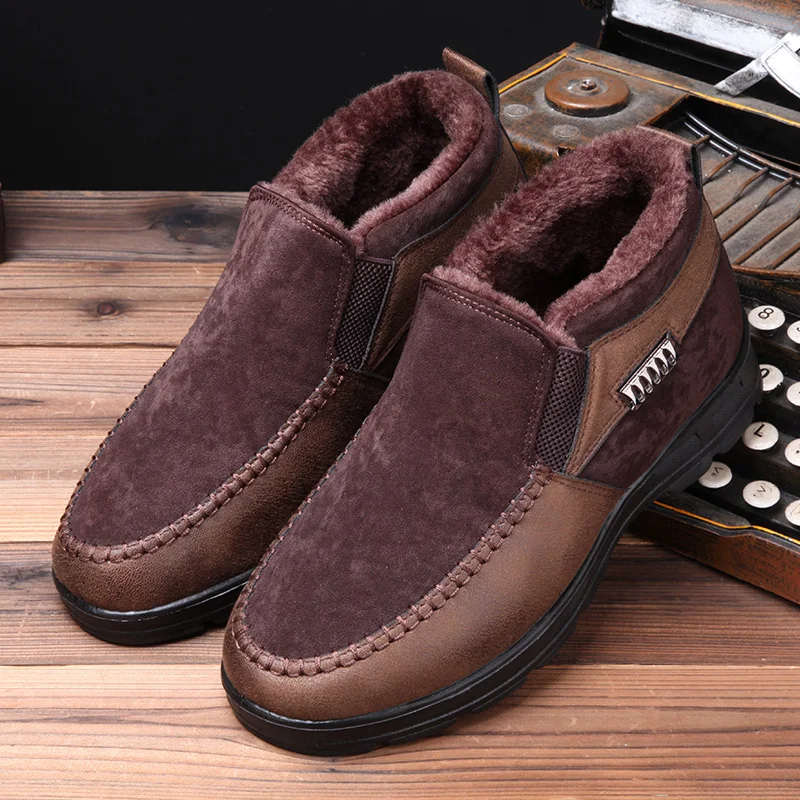 2020 зимние ботинки для мужчин с теплой подкладкой из искусственного меха сапоги