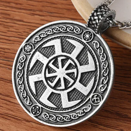 pendant no chain ЭТНИЧЕСКАЯ подвеска Коловрат ожерелье колье кулон Иггдрасиль языческие скандинавские ювелирные изделия Прямая поставка - Окраска металла: pendant no chain